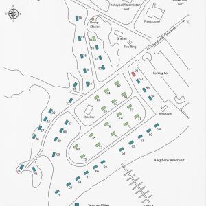 Map of West Camping Area at Onoville Marina Park
